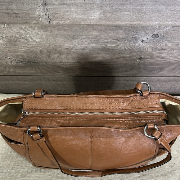 Coach F29898 Brown Leather Park Carrie Tote - Picture 9 of 11